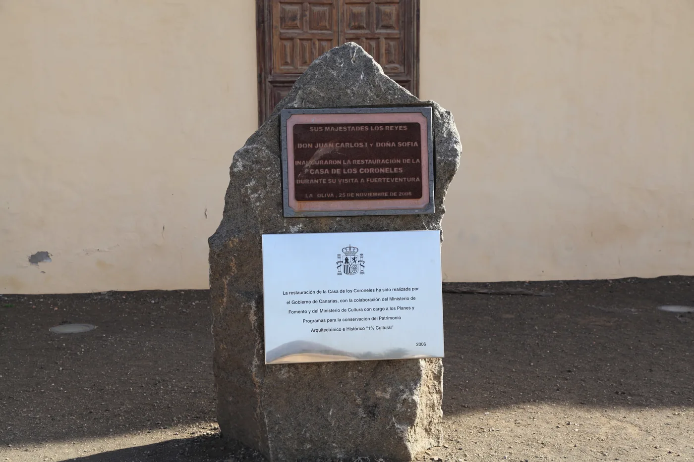 The façade of the Casa de los Coroneles, La Oliva