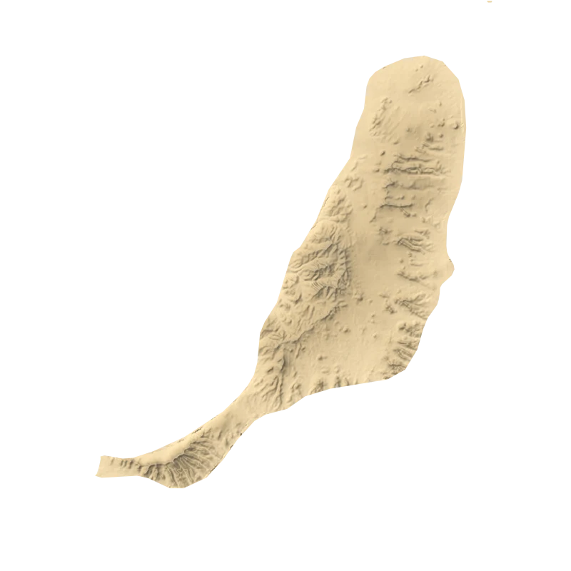 Shaded relief overview of Fuerteventura